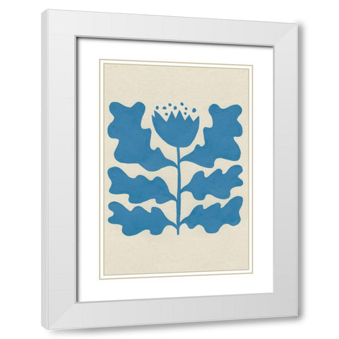 Delighted IV Blue Vertical White Modern Wood Framed Art Print with Double Matting by Hershey, Moira