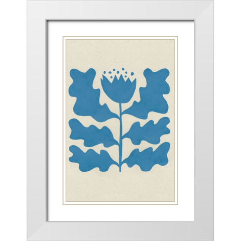 Delighted IV Blue Vertical White Modern Wood Framed Art Print with Double Matting by Hershey, Moira