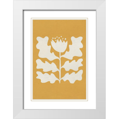 Delighted I Yellow Vertical White Modern Wood Framed Art Print with Double Matting by Hershey, Moira