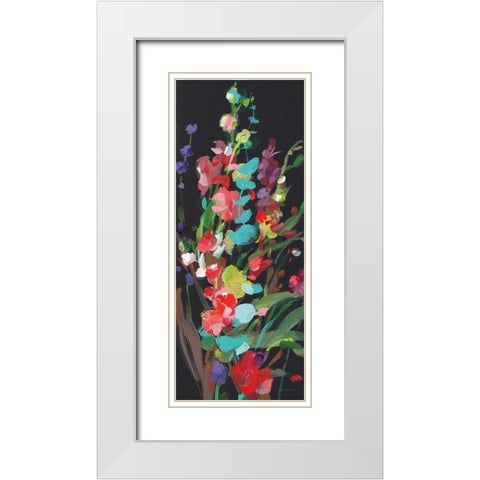 Brightness Flowering Panel II White Modern Wood Framed Art Print with Double Matting by Nai, Danhui