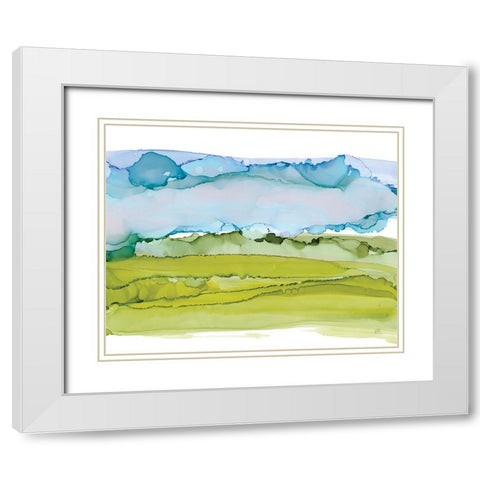 Tinted Sky I White Modern Wood Framed Art Print with Double Matting by Paschke, Chris