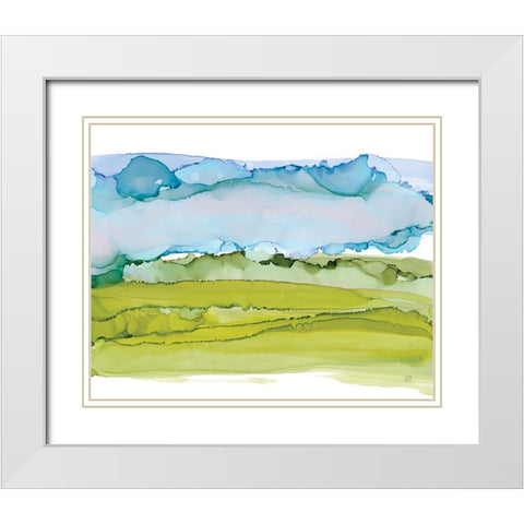 Tinted Sky I White Modern Wood Framed Art Print with Double Matting by Paschke, Chris