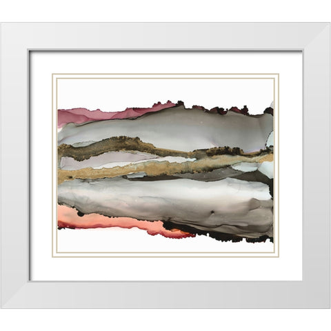 The Valley II White Modern Wood Framed Art Print with Double Matting by Paschke, Chris