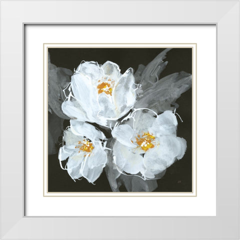 Poppies I White Modern Wood Framed Art Print with Double Matting by Paschke, Chris