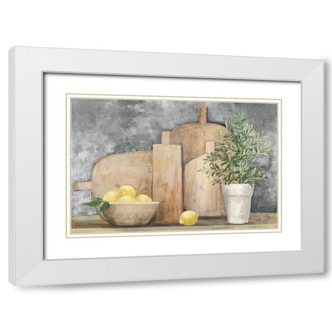 Rustic Kitchen Gray White Modern Wood Framed Art Print with Double Matting by Purinton, Julia