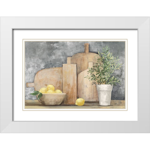 Rustic Kitchen Gray White Modern Wood Framed Art Print with Double Matting by Purinton, Julia