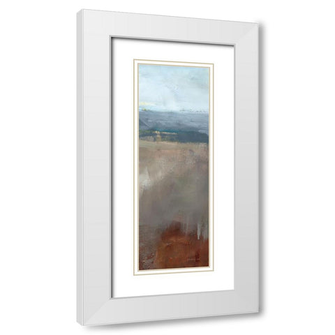 Mineral III White Modern Wood Framed Art Print with Double Matting by Nai, Danhui