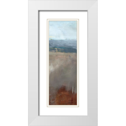 Mineral III White Modern Wood Framed Art Print with Double Matting by Nai, Danhui