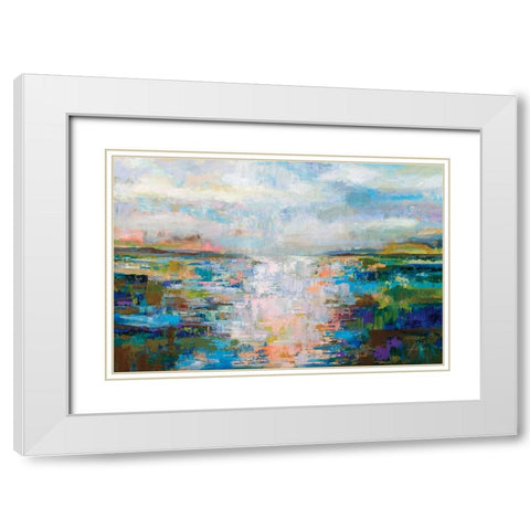 Calm Dawn White Modern Wood Framed Art Print with Double Matting by Vertentes, Jeanette