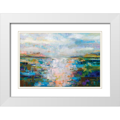 Calm Dawn White Modern Wood Framed Art Print with Double Matting by Vertentes, Jeanette