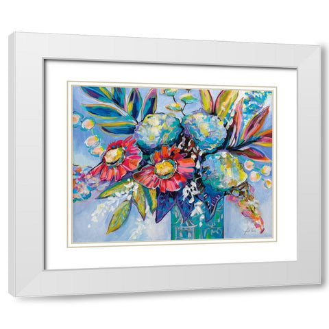 Easter Bouquet White Modern Wood Framed Art Print with Double Matting by Vertentes, Jeanette