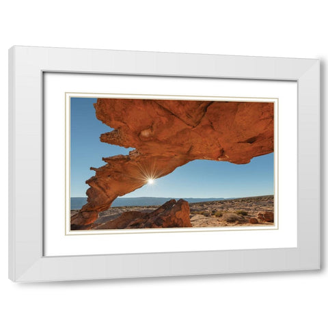 Sunset Arch Grand Staircase Escalante National Monument White Modern Wood Framed Art Print with Double Matting by Majchrowicz, Alan