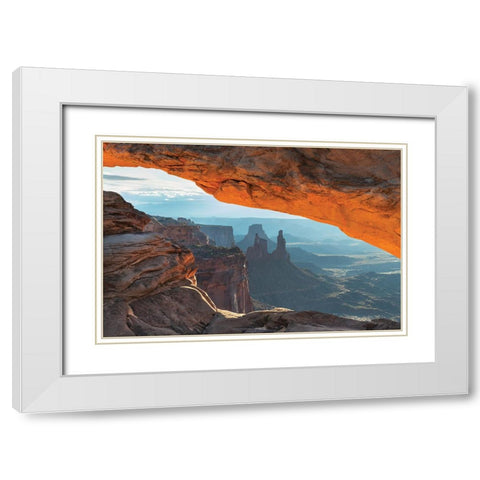 Mesa Arch Canyonlands National Park White Modern Wood Framed Art Print with Double Matting by Majchrowicz, Alan