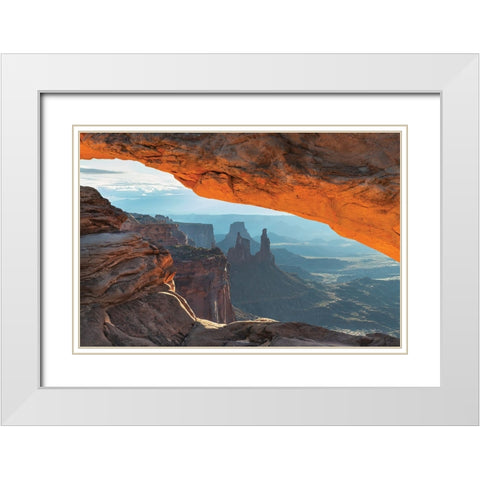 Mesa Arch Canyonlands National Park White Modern Wood Framed Art Print with Double Matting by Majchrowicz, Alan