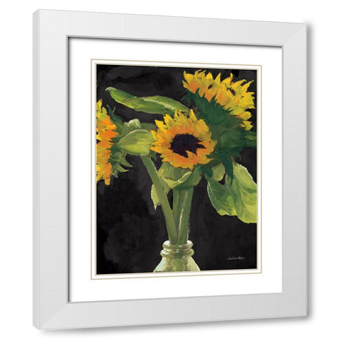 Sunny on Black White Modern Wood Framed Art Print with Double Matting by Miller, Sara Zieve