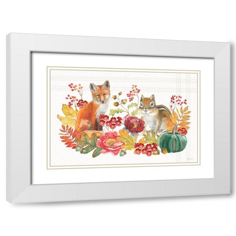 Wooded Harvest I White Modern Wood Framed Art Print with Double Matting by Grove, Beth