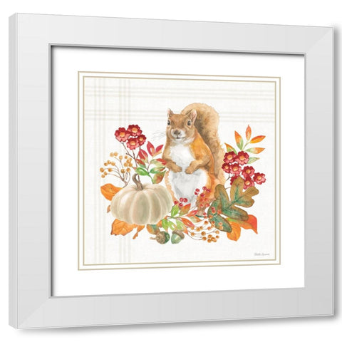 Wooded Harvest III White Modern Wood Framed Art Print with Double Matting by Grove, Beth