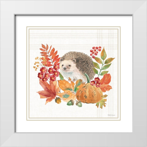 Wooded Harvest V White Modern Wood Framed Art Print with Double Matting by Grove, Beth