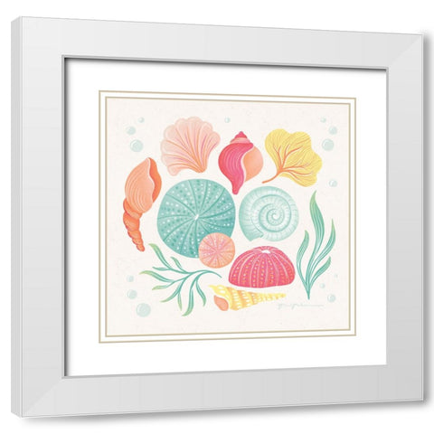 Under the Sea VI White Modern Wood Framed Art Print with Double Matting by Graham, Gia