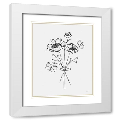 Among Wildflowers IV White Modern Wood Framed Art Print with Double Matting by York, Leah