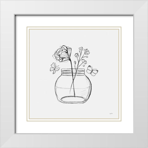 Among Wildflowers VI White Modern Wood Framed Art Print with Double Matting by York, Leah