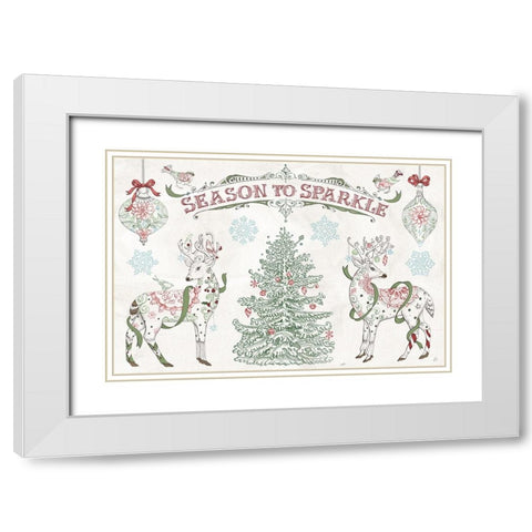 Christmas Season I White Modern Wood Framed Art Print with Double Matting by Brissonnet, Daphne