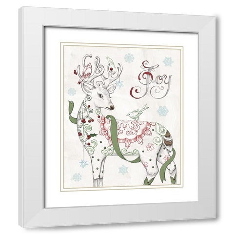 Christmas Season IV White Modern Wood Framed Art Print with Double Matting by Brissonnet, Daphne