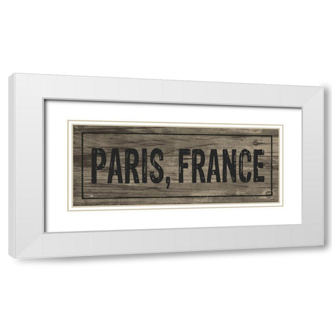 Destination Signs I Brown White Modern Wood Framed Art Print with Double Matting by Studio, Pela