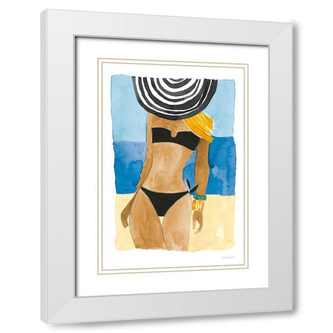 Ipanema Girl No Words White Modern Wood Framed Art Print with Double Matting by Charro, Mercedes Lopez