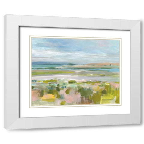 Bay Trail White Modern Wood Framed Art Print with Double Matting by Nai, Danhui