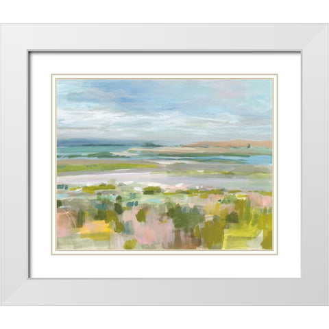 Bay Trail White Modern Wood Framed Art Print with Double Matting by Nai, Danhui