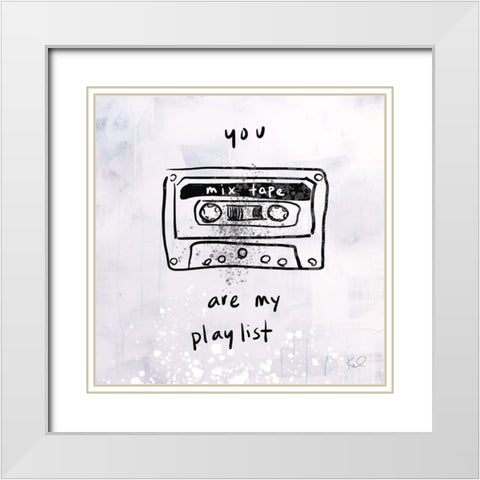 Turn it Up II White Modern Wood Framed Art Print with Double Matting by Youngstrom, Kent