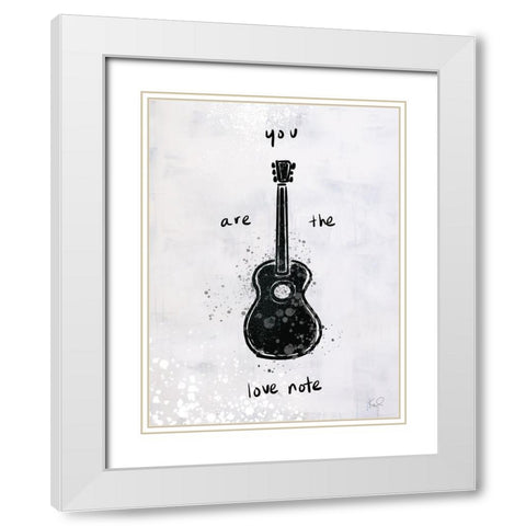 Turn it Up VII White Modern Wood Framed Art Print with Double Matting by Youngstrom, Kent