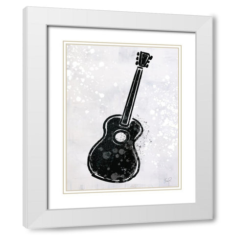 Turn it Up X White Modern Wood Framed Art Print with Double Matting by Youngstrom, Kent