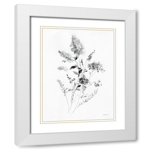 Artisan Florals II White Modern Wood Framed Art Print with Double Matting by Nai, Danhui