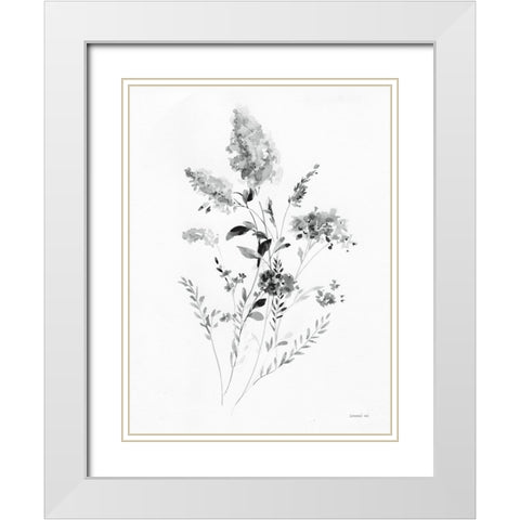 Artisan Florals II White Modern Wood Framed Art Print with Double Matting by Nai, Danhui