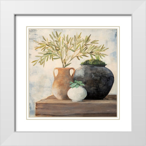 Calm Still Life II White Modern Wood Framed Art Print with Double Matting by Purinton, Julia