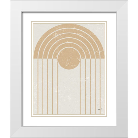 Tan Gate I White Modern Wood Framed Art Print with Double Matting by Hershey, Moira