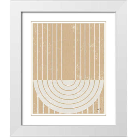 Tan Gate II White Modern Wood Framed Art Print with Double Matting by Hershey, Moira