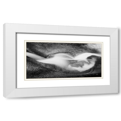 Heart Flow White Modern Wood Framed Art Print with Double Matting by Larson, Nathan