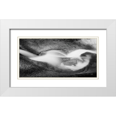 Heart Flow White Modern Wood Framed Art Print with Double Matting by Larson, Nathan