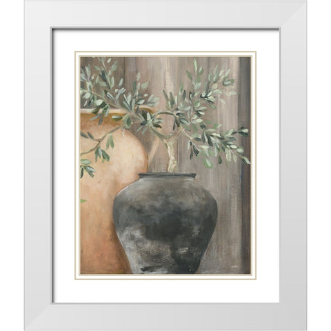Simplicity II White Modern Wood Framed Art Print with Double Matting by Purinton, Julia