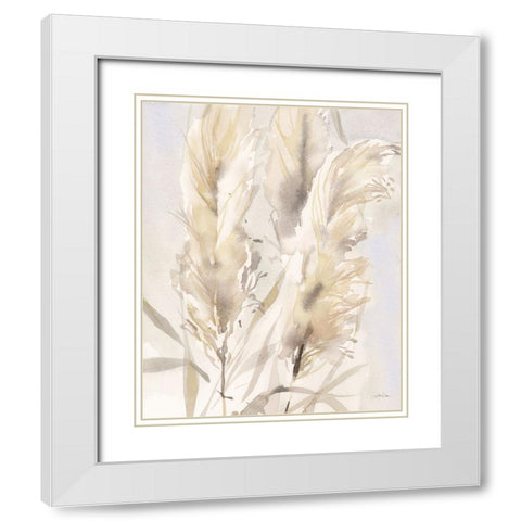 Light Pampas Grasses II White Modern Wood Framed Art Print with Double Matting by Pete, Katrina