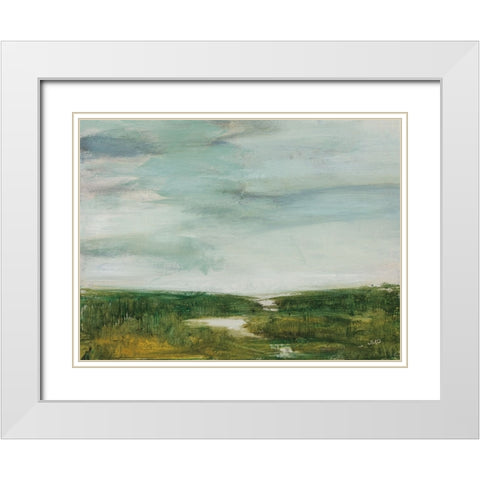 The Path of Water White Modern Wood Framed Art Print with Double Matting by Purinton, Julia