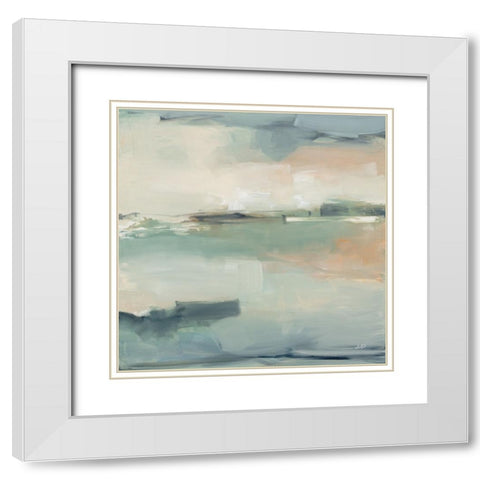 Calm Waters White Modern Wood Framed Art Print with Double Matting by Purinton, Julia