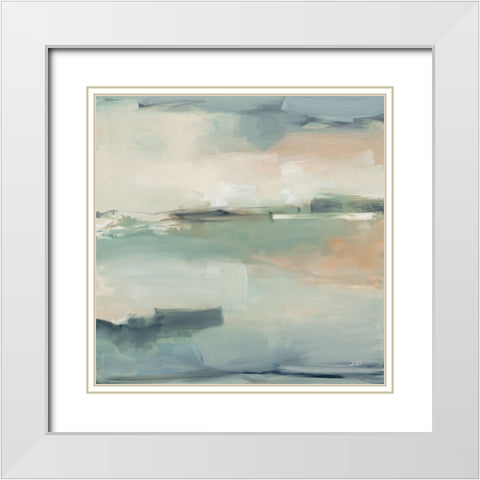 Calm Waters White Modern Wood Framed Art Print with Double Matting by Purinton, Julia