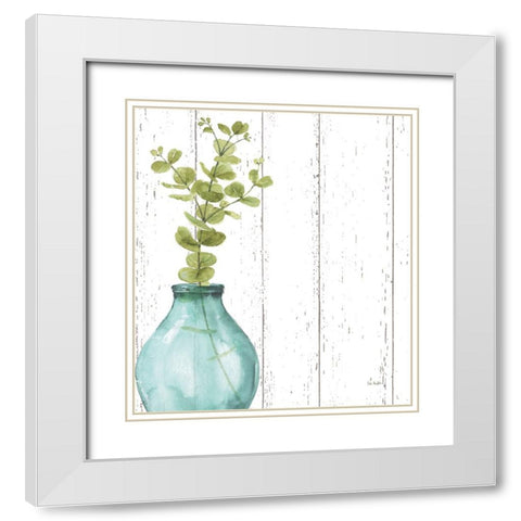 Mixed Greens LXXXV Shiplap v3 White Modern Wood Framed Art Print with Double Matting by Audit, Lisa