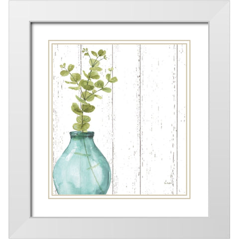 Mixed Greens LXXXV Shiplap v3 White Modern Wood Framed Art Print with Double Matting by Audit, Lisa