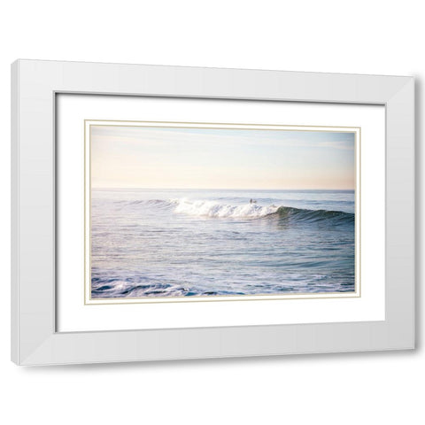 Santa Monica Beach IV White Modern Wood Framed Art Print with Double Matting by Marshall, Laura