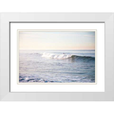 Santa Monica Beach IV White Modern Wood Framed Art Print with Double Matting by Marshall, Laura